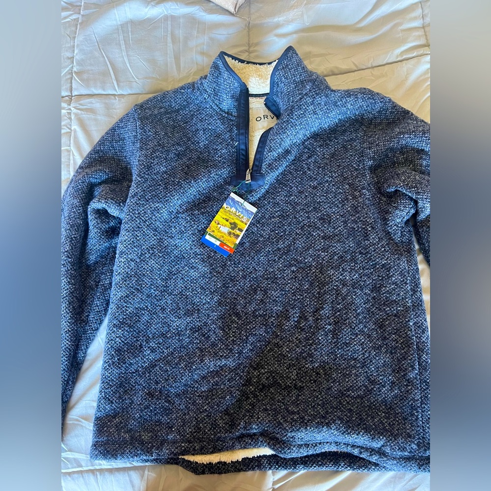 NEW Half Zip Up Orvis Sweatshirt Size:Large